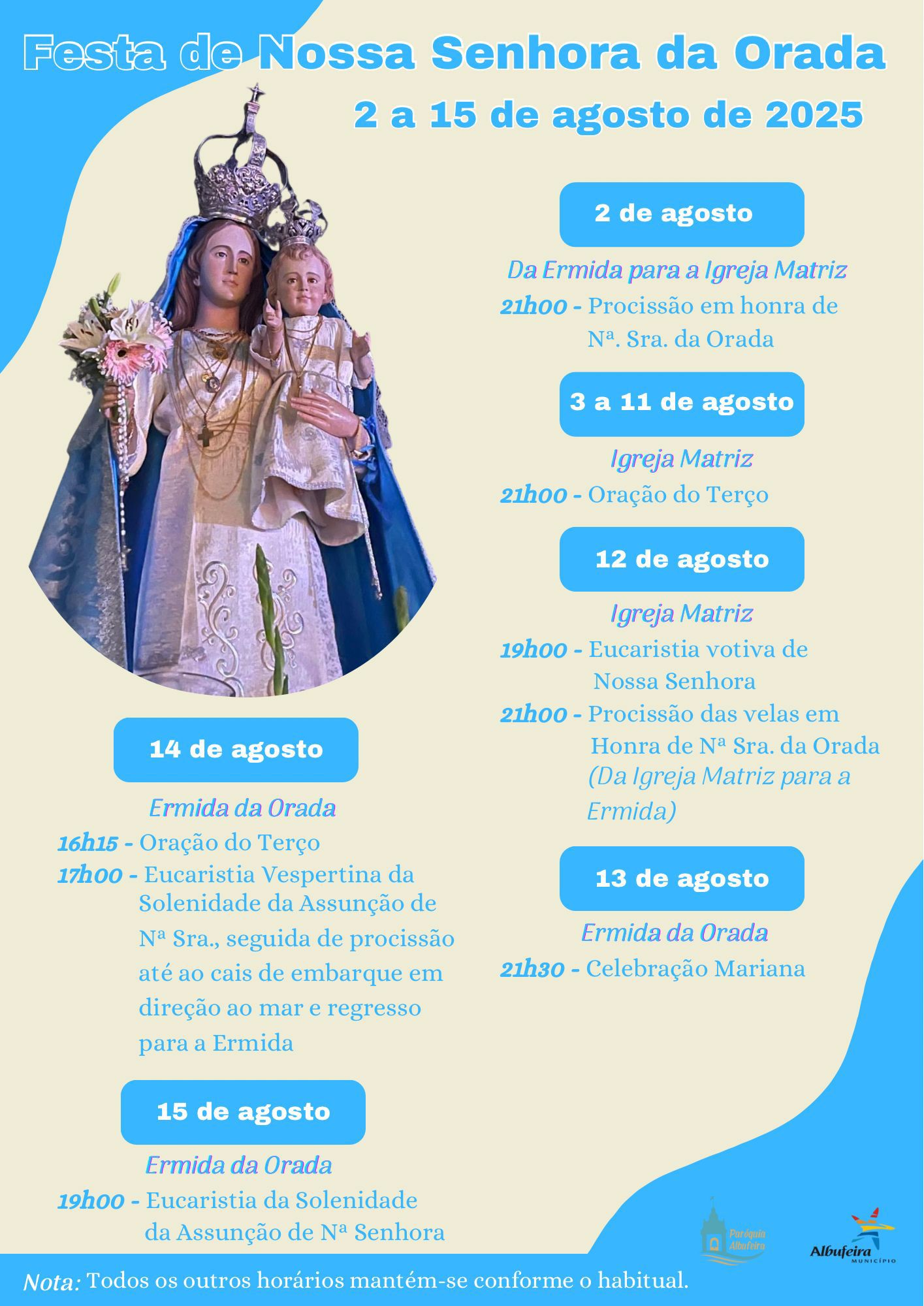 Albufeira presta homenagem a Nossa Senhora da Orada – Litoralgarve